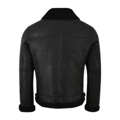Mens Black B3 Shearling Leather Jacket