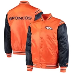 Orange Starter Broncos Varsity Jacket