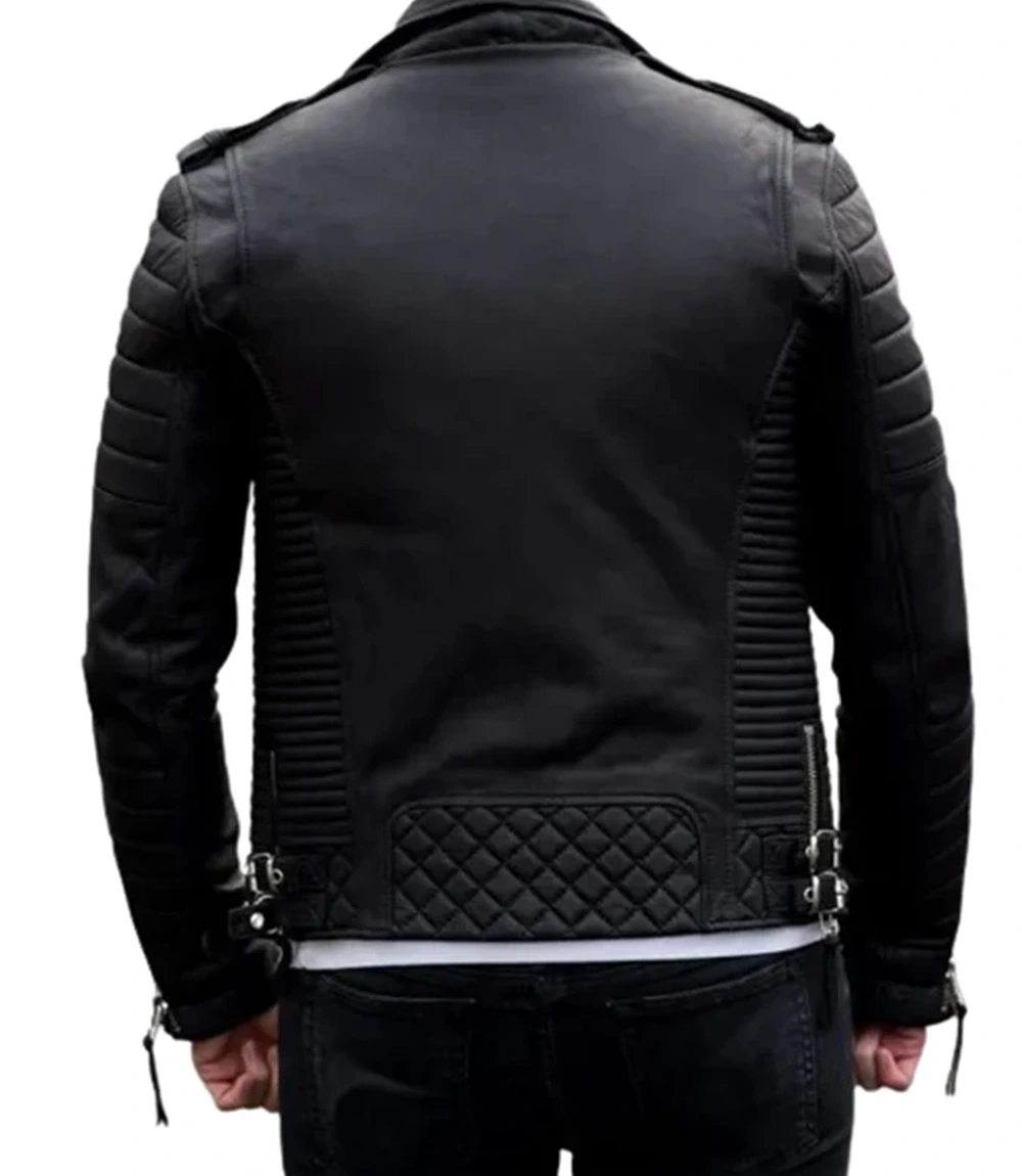 Kay Michaels Biker Leather Black Jacket