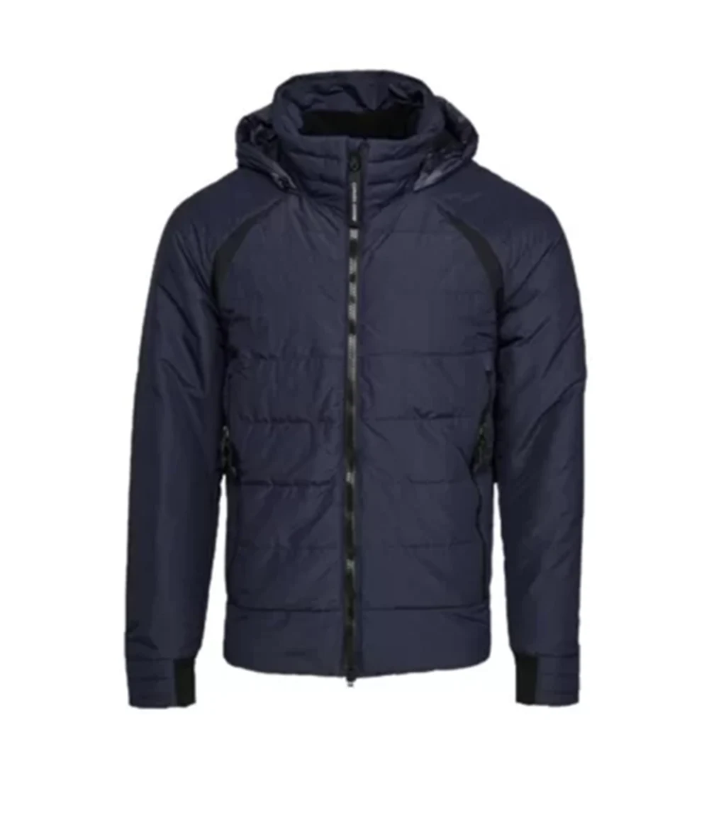 Mens Casual Puffer Blue Jacket