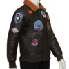 Top Gun Brown Leather Jacket