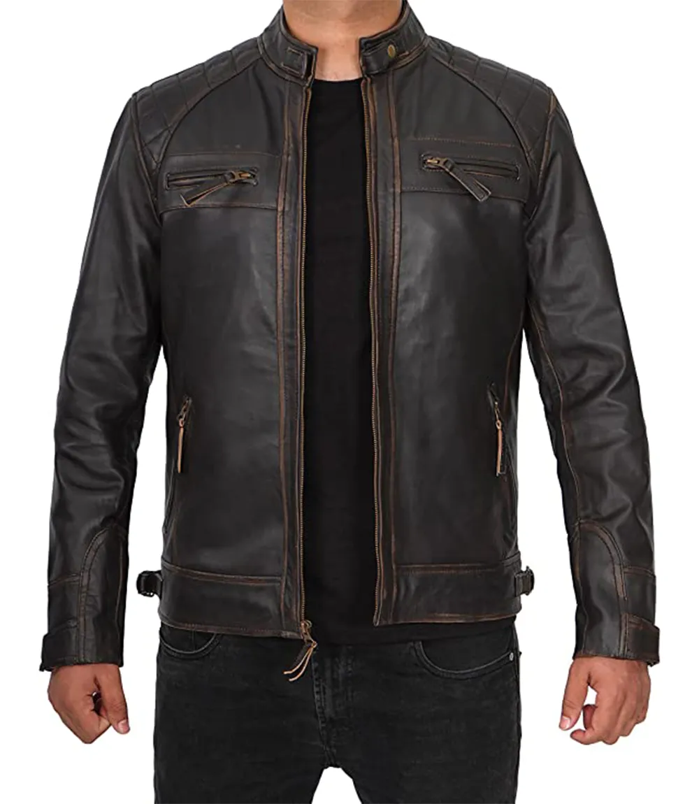 Black Trucker Leather Jacket - 2023 Ralphskin Signature Design