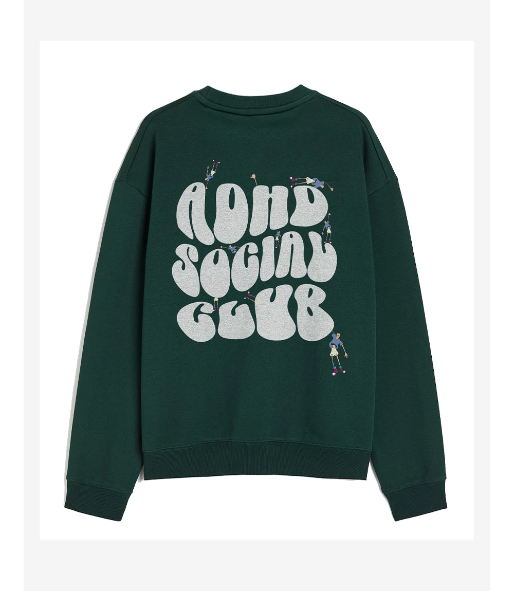 Adhd Green Sweatshirt for Mens - Blue and Beige Print