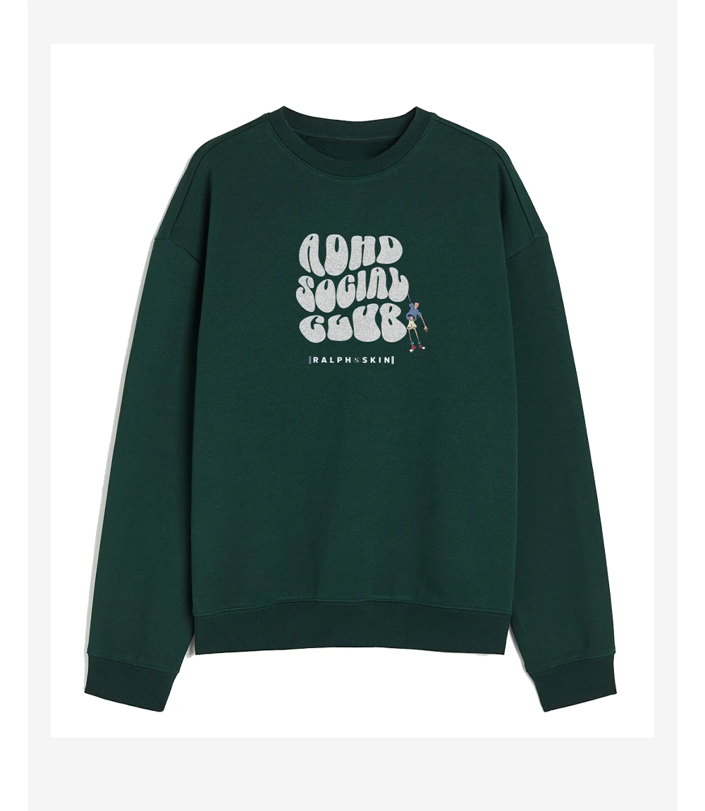 Adhd Sweatshirt - Green sweatshirt for Mens