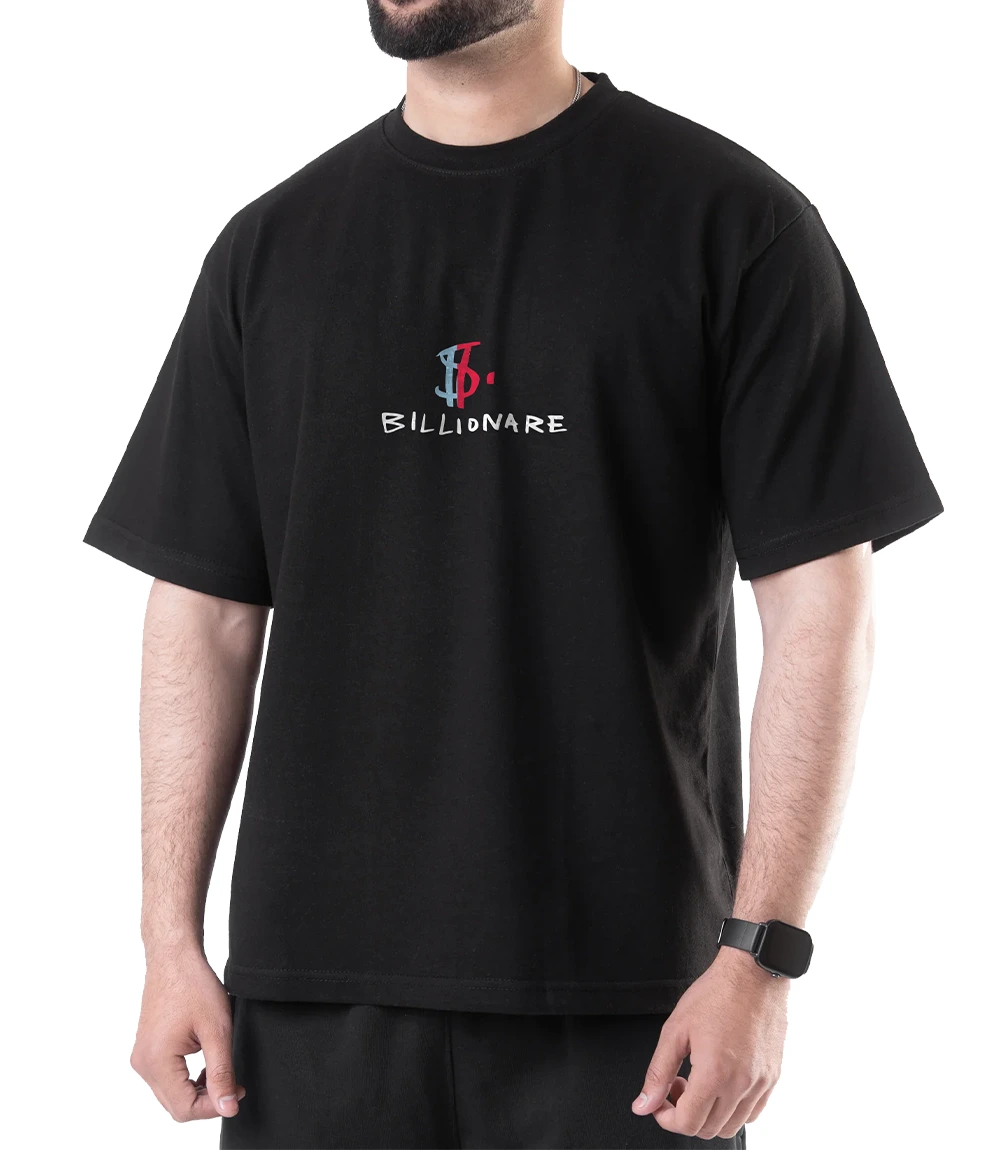 Billionare Blue and Red Print T Shirt