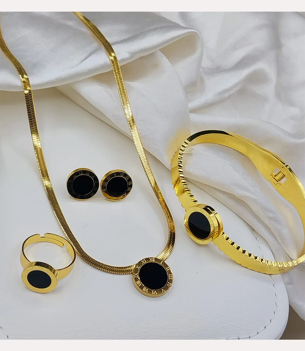 Golden and Black Locket with Ring