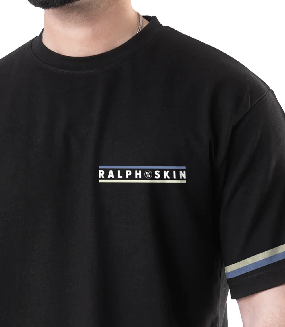 Ralph skin striped t shirt blue and beige