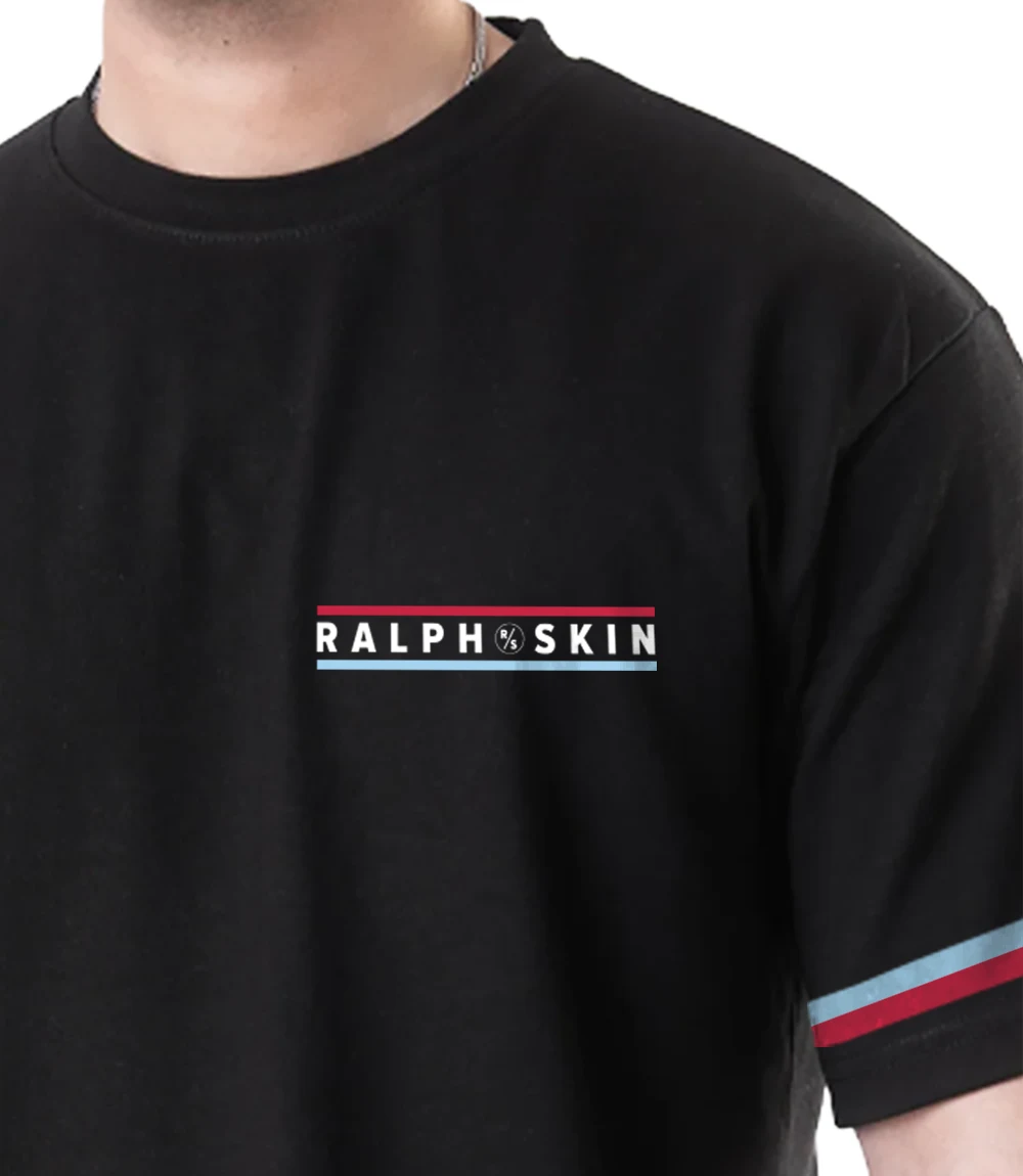 Blue and Red Striped T Shirt for Mens
