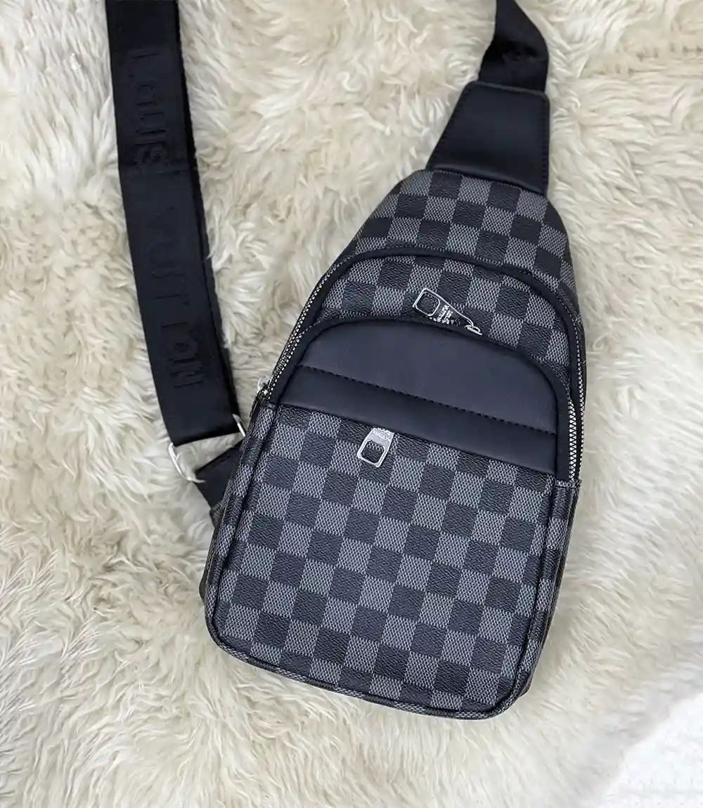 Lv Black Check Sling Bag