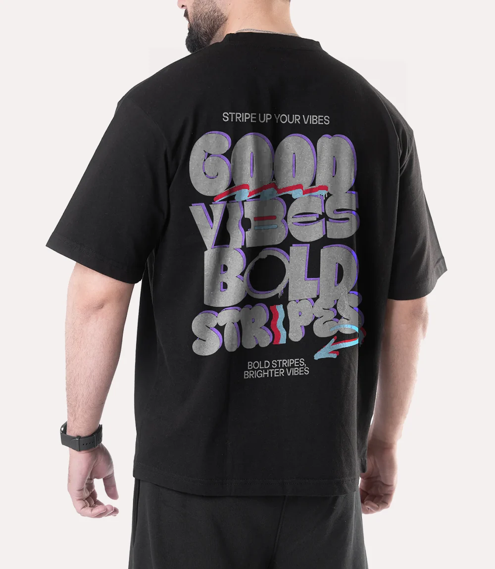 Mens and Womens Ralph Skin T-Shirt in Black - Good Vibes